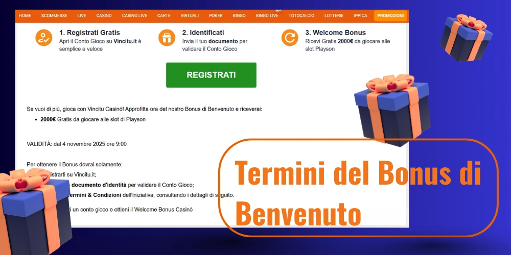 Condizioni dei bonus FiveBet